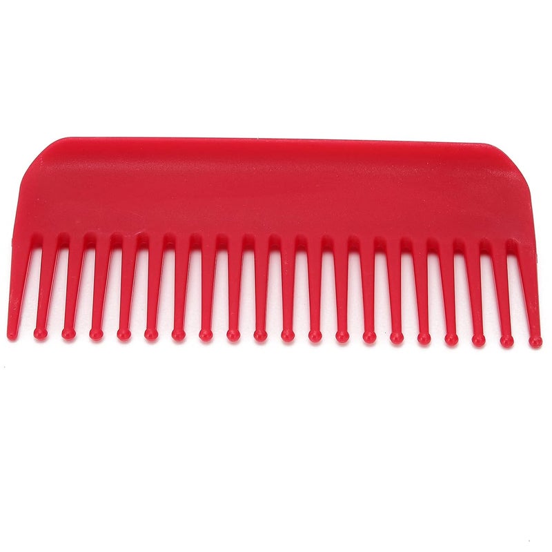 Wide Tooth Detangling Comb For Thick Long Wet Dry Hair Salon Home Travel Red - Image 5